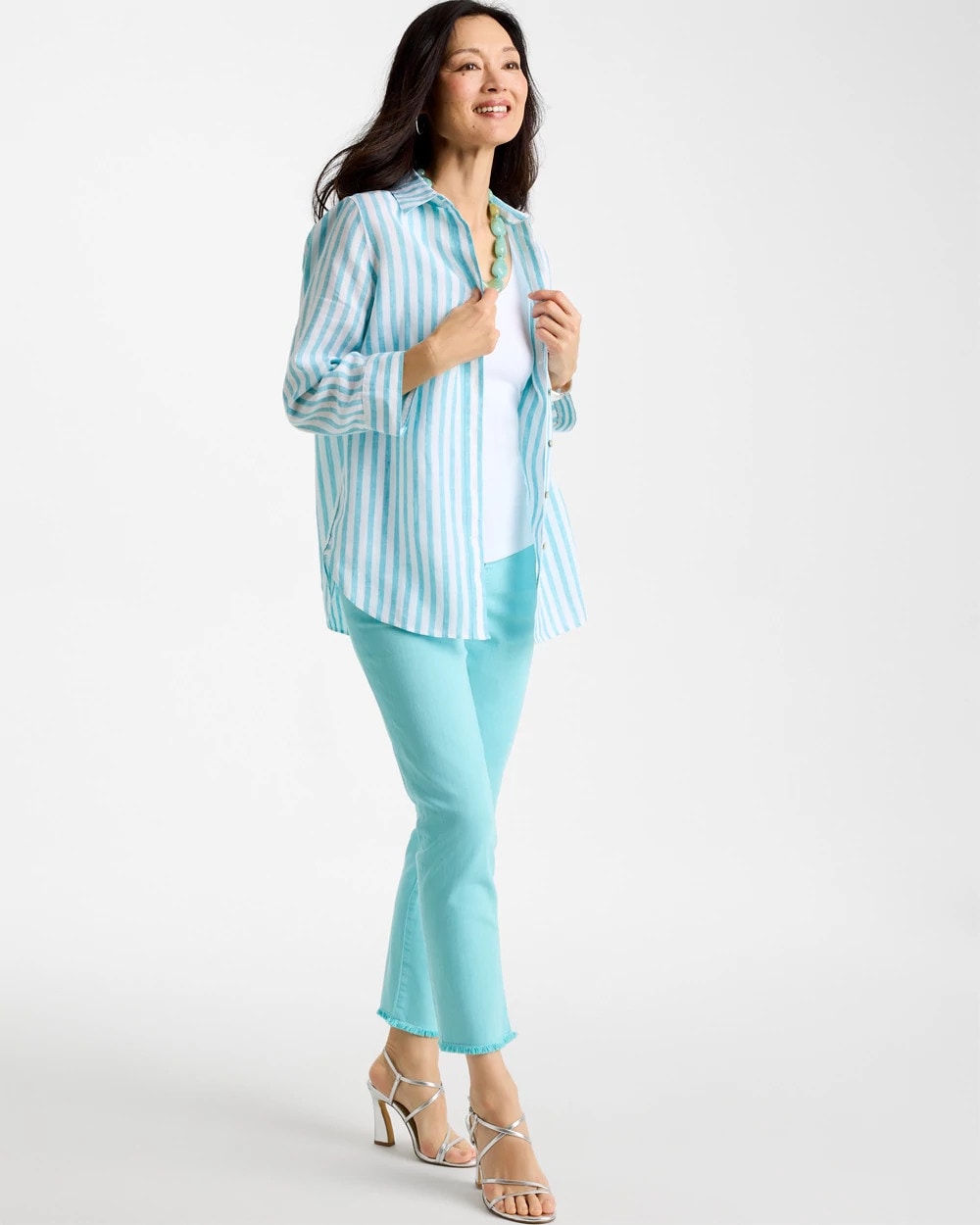 Oceano No Iron™ Linen Striped Shirt