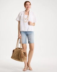 Alabaster Cotton Gauze Camp Shirt
