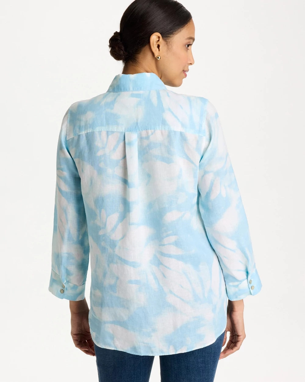 Blue Haven Tie-Dye No Iron Linen Shirt