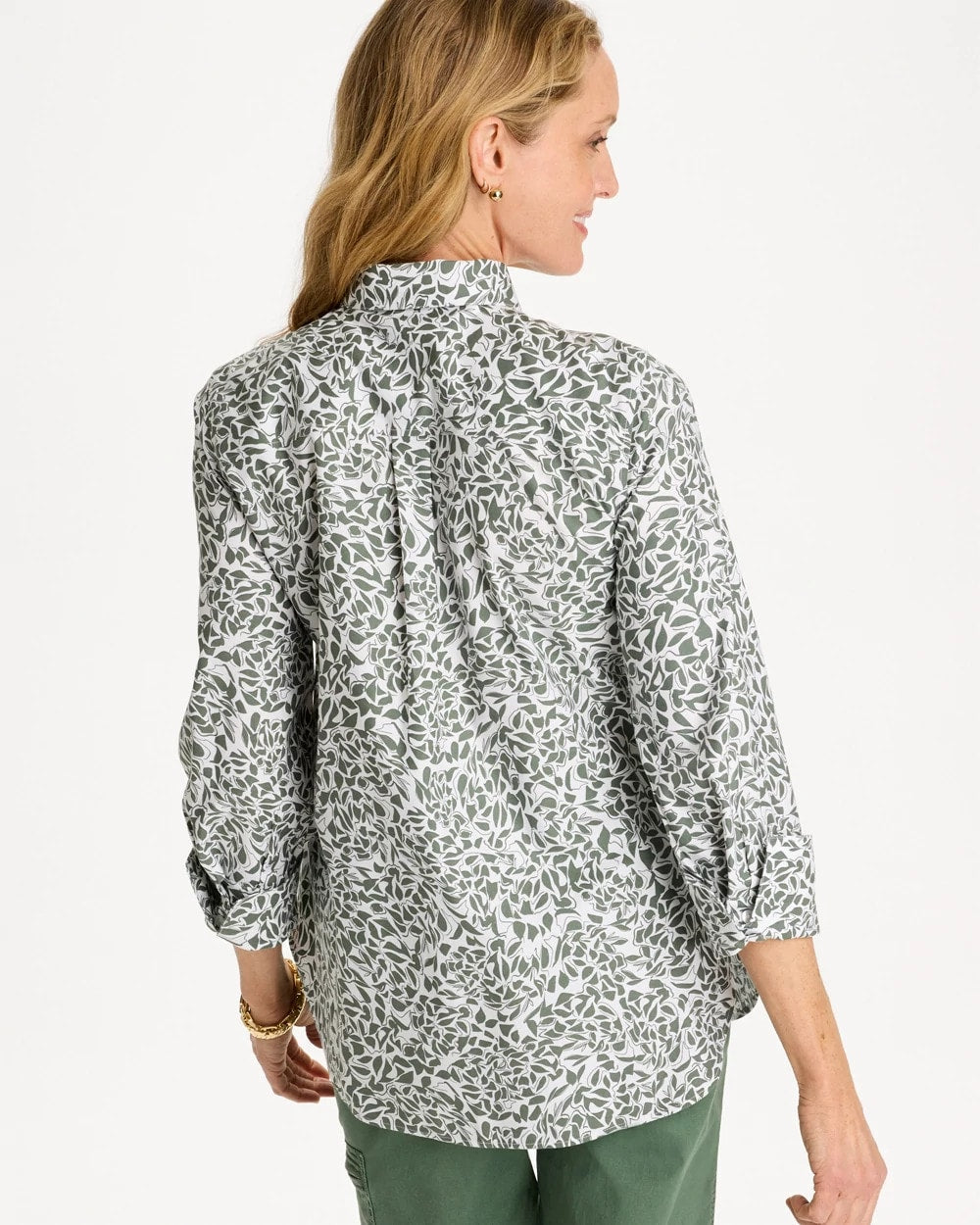 Kelp Forest Printed No Iron Stretch Shirt