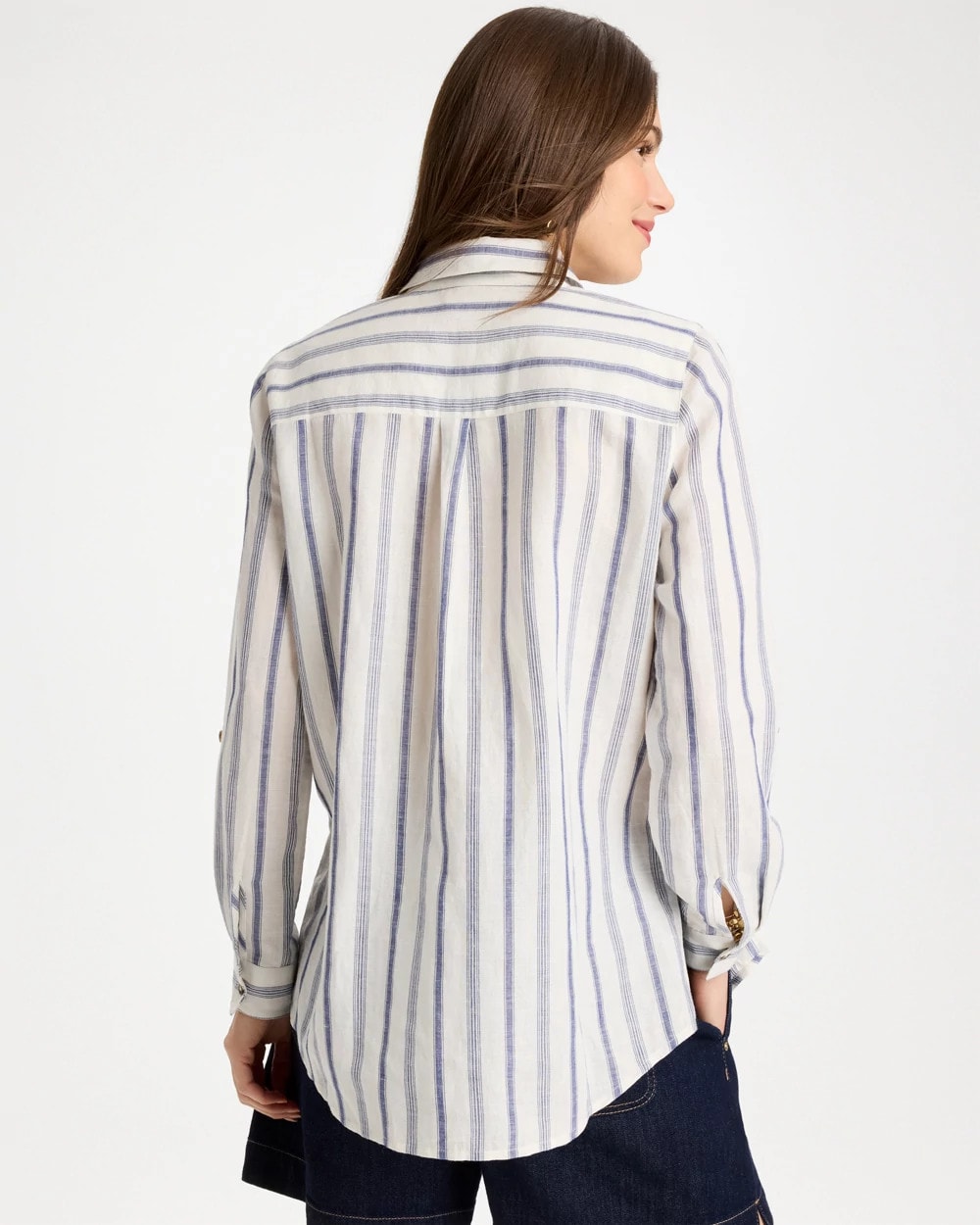 Indigo Linen-Cotton Utility Tunic
