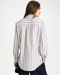 Indigo Linen-Cotton Utility Tunic