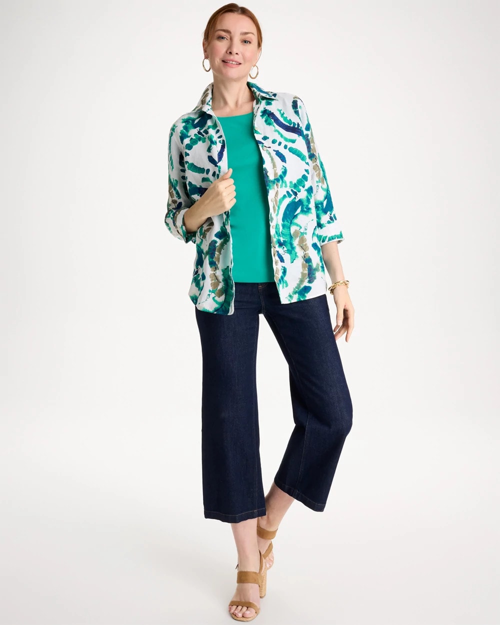 Passport Blue No Iron™ Athena Dye Linen Shirt