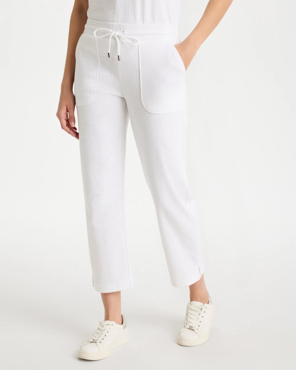 Alabaster Zenergy® Crosshatch Knit Cropped Pants