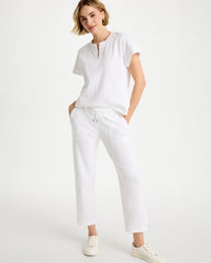 Alabaster Zenergy® Crosshatch Knit Cropped Pants