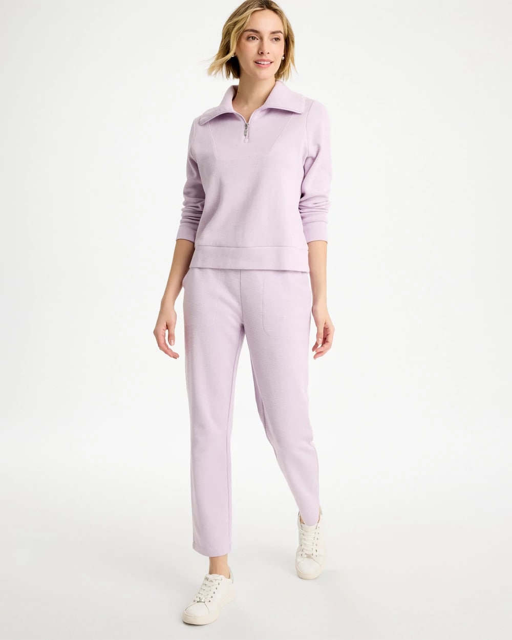 Pale Sweet Pea Zenergy® Beach Slub Cropped Pants