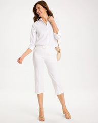 Alabaster Emme Sateen Straight Capri Pants