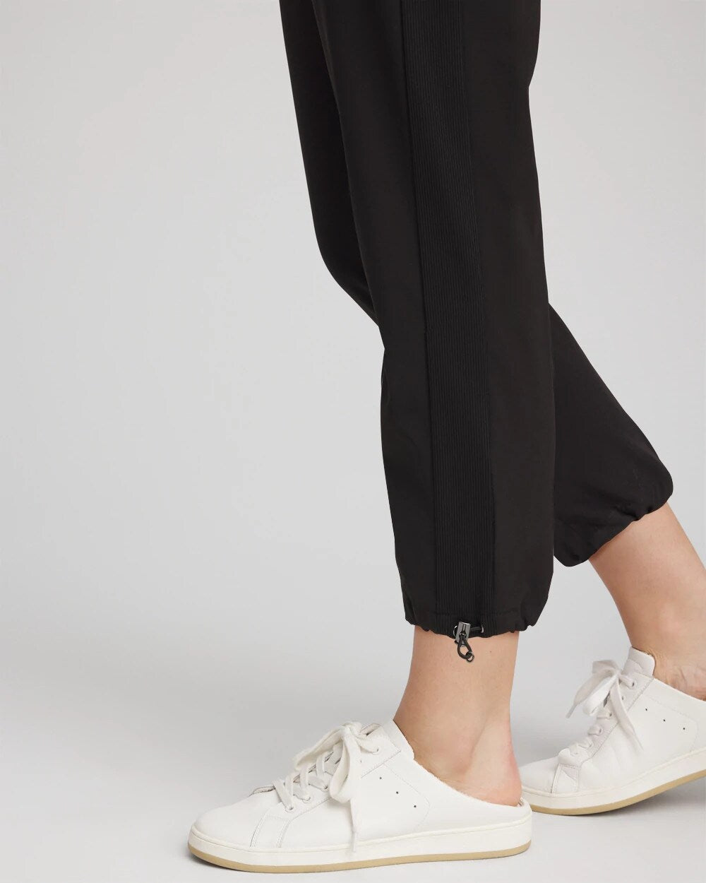 Black Zenergy® UPF Rib Mix Cropped Pants