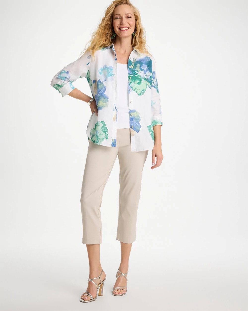 Smokey Taupe Brigitte™ Slim Pull-On Crop Pant