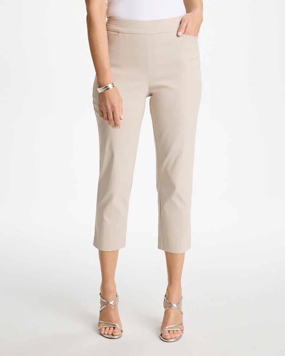 Smokey Taupe Brigitte™ Slim Pull-On Crop Pant