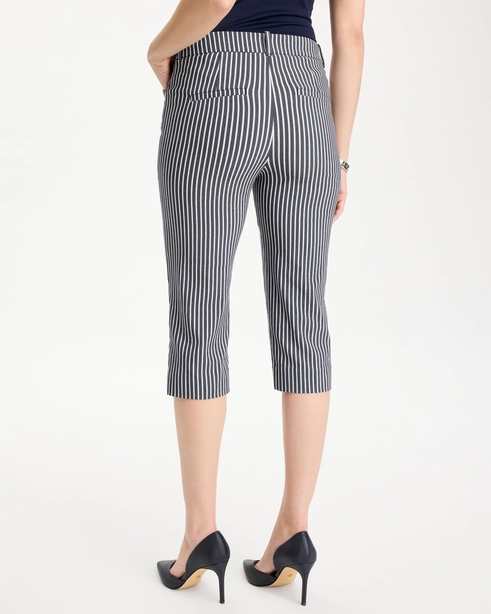 Indigo Emme Slim Striped Capri Pants