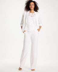 Alabaster Straight-Leg Linen Pants