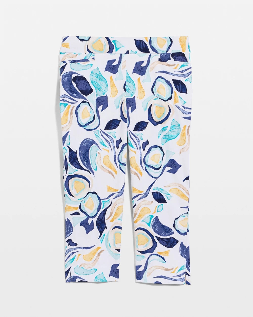 Passport Blue Brigitte™ Slim Handpainted Pull-On Capri