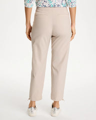 Smokey Taupe Zenergy® Striped UPF Bungee Crop Pants