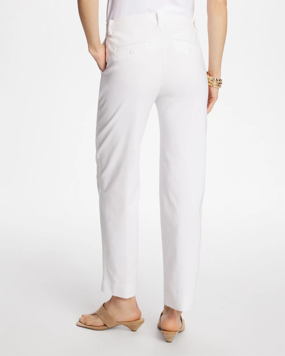 Alabaster Emme Fly Front Straight Crop Pants