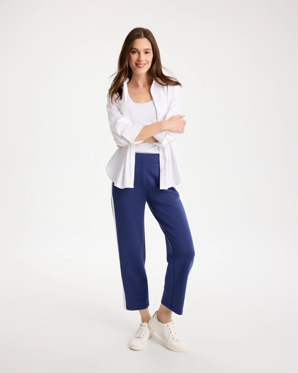 Starlit Navy Zenergy® Soft Contrast Crop Pants