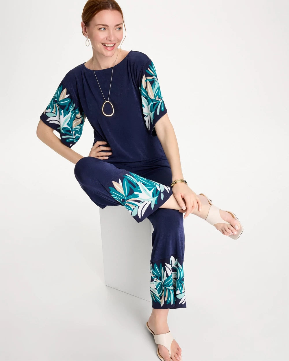 Kings Navy Travelers™ Palm Border Crop Pant