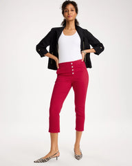 Cherry Lush Pull-On Capri Jeans