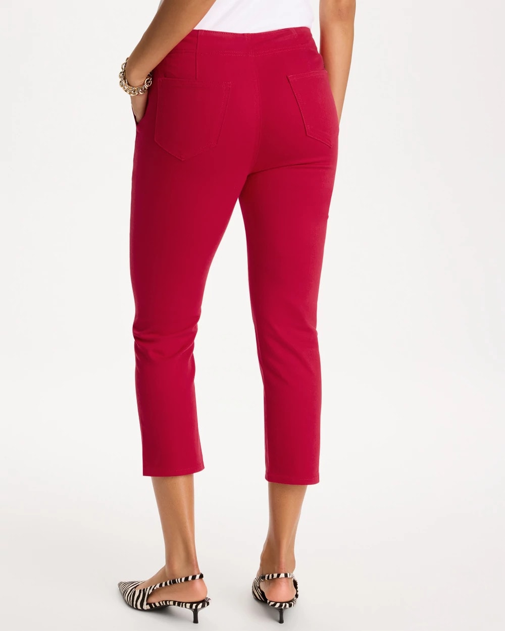 Cherry Lush Pull-On Capri Jeans