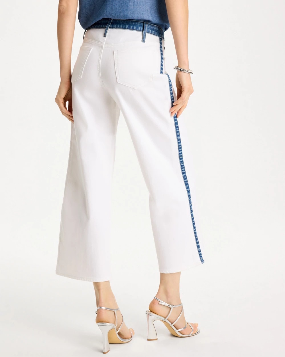 Alabaster Girlfriend Straight Colorblock Jeans