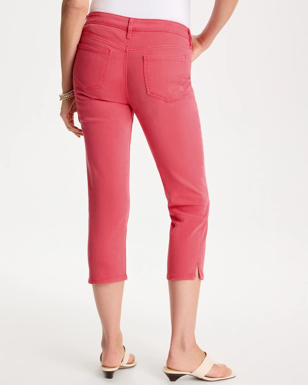 Calypso Coral Girlfriend Slim Capri Jeans