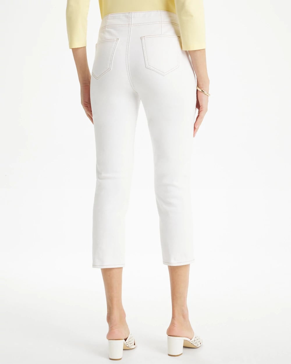 Alabaster Pull-On 22" Capri Jeans