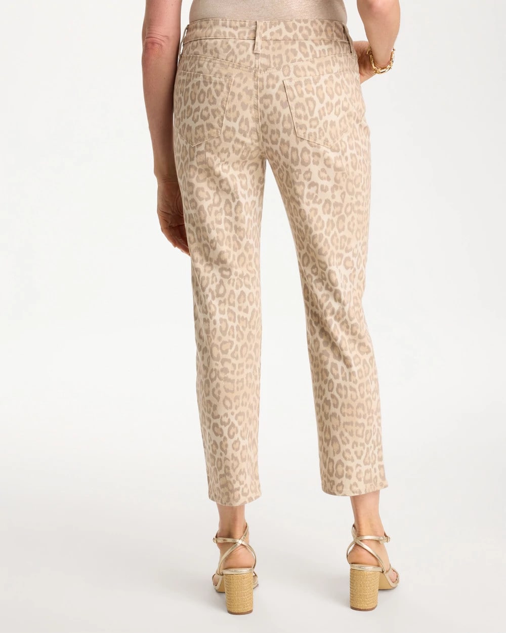 Classic Animal Animal Print Girlfriend Slim Cropped Jeans