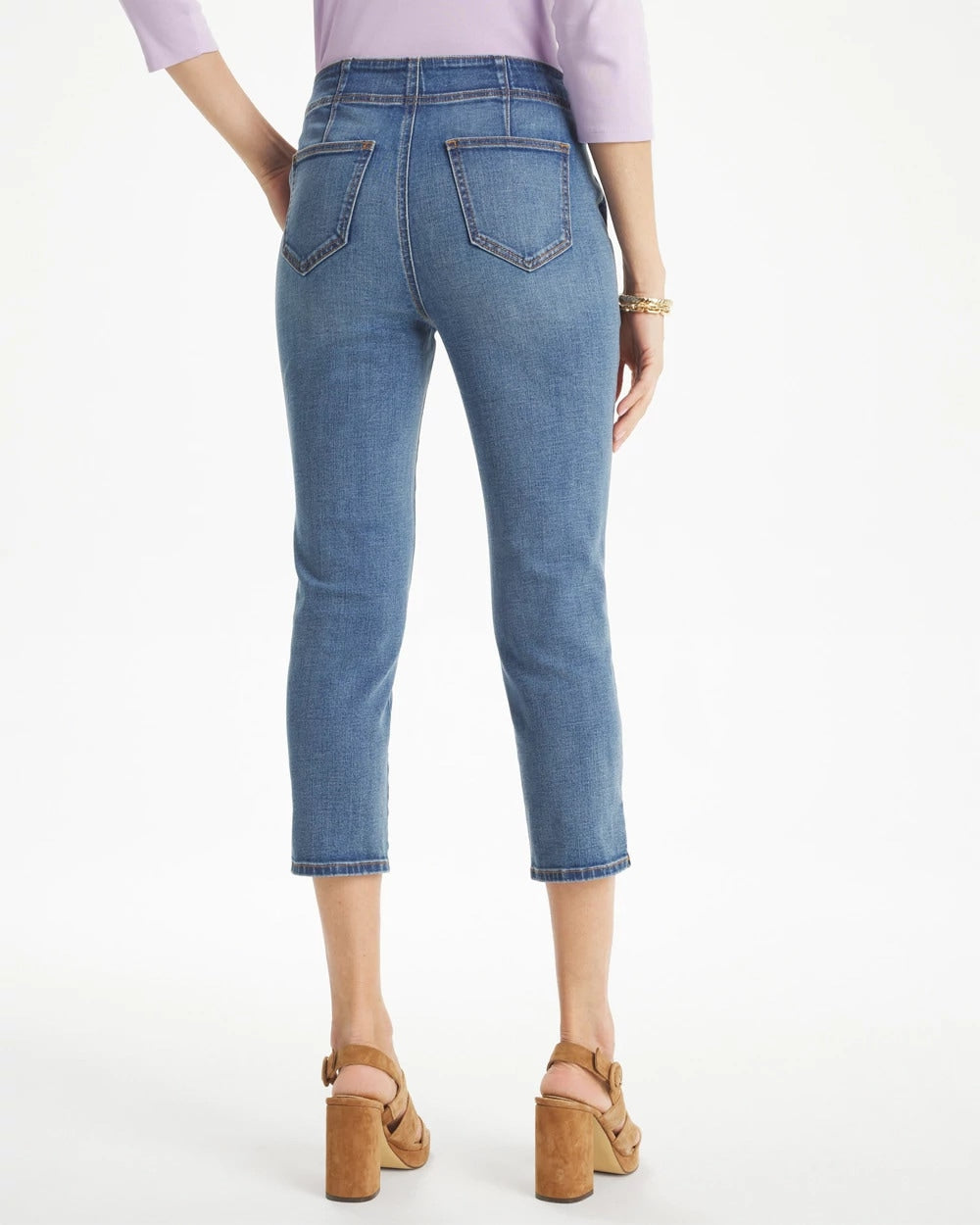 Aquaria Indigo Pull-On 22" Capri Jeans