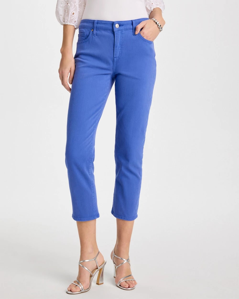 Amparo Blue Girlfriend Slim Cropped Jeans