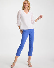 Amparo Blue Girlfriend Slim Cropped Jeans