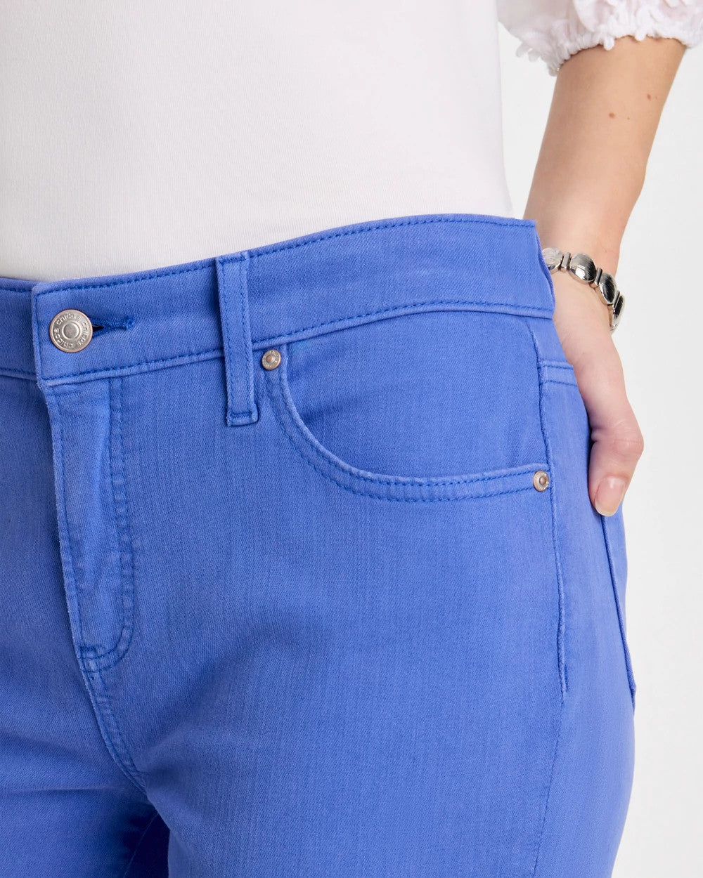 Amparo Blue Girlfriend Slim Cropped Jeans