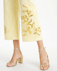 Golden Haze Trouser Cutwork Crop Jeans