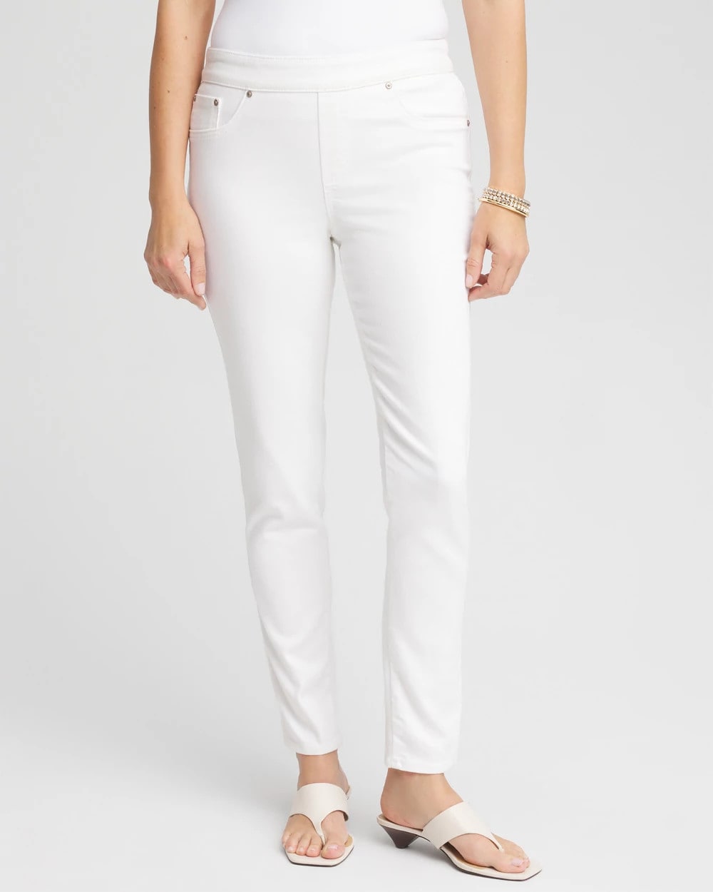 Alabaster Pull-On Ankle Jeggings