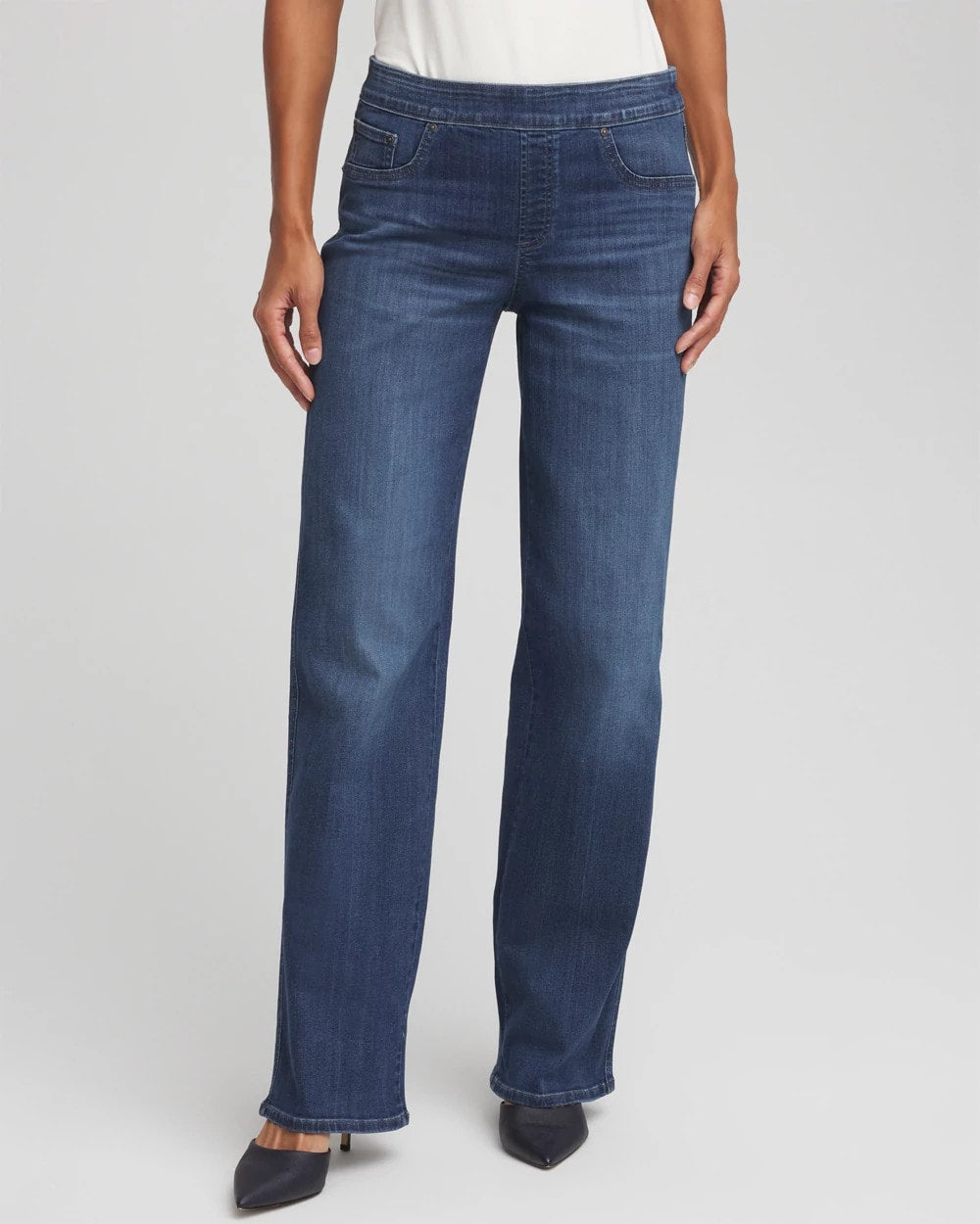 Aleah Indigo Pull On Wide Jean