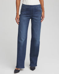 Aleah Indigo Pull On Wide Jean