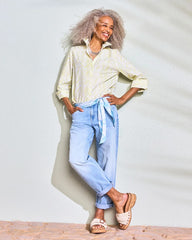 Bahama Indigo Relaxed Boyfriend Rolled Hem Jean
