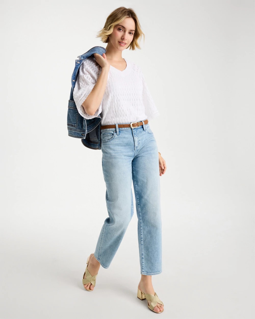 Bahama Indigo Relaxed Boyfriend Rolled Hem Jean