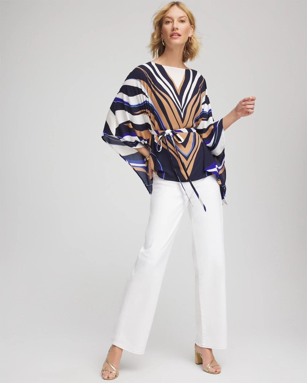 Natural Seeded Seeded Pull-On Wide-Leg Jeans