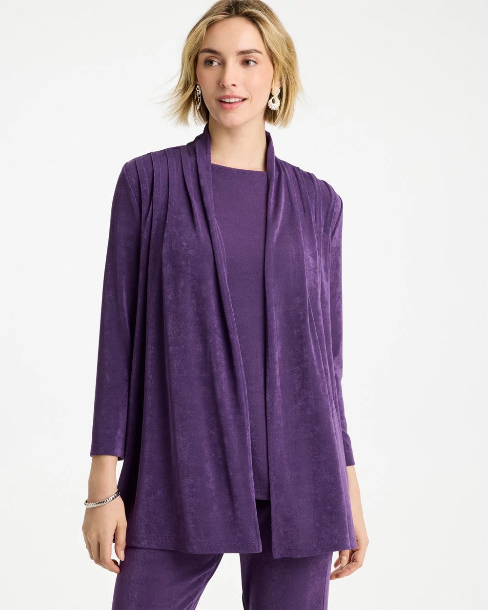 Rich Amethyst Travelers™ Pleat Front Jacket