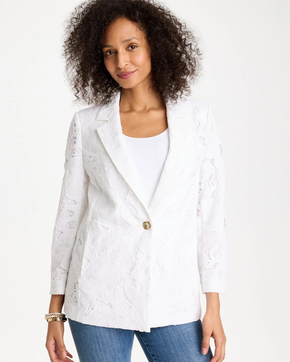 Alabaster Classic Lace Blazer