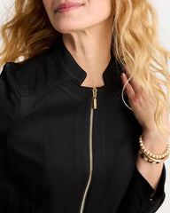 Black Textured Shine Jacket