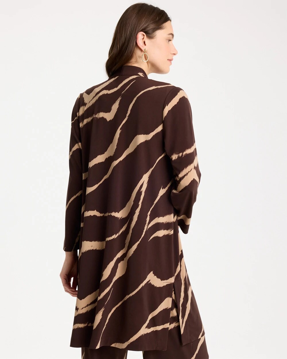 Cocoa Bean Travelers™ Knit Animal Print Duster Cardigan