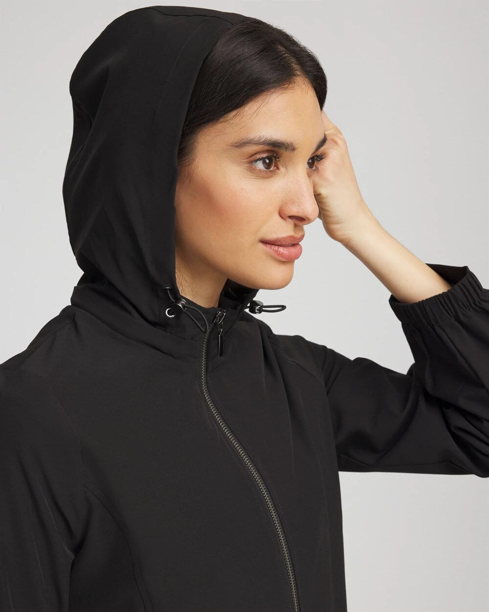 Black Zenergy® UPF Zip Front Jacket