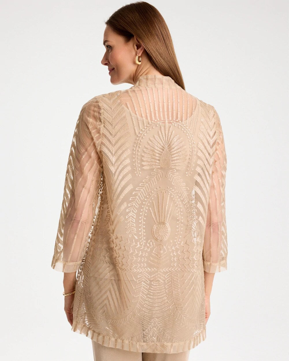 New Sonora Sand Travelers™ Sheer Embroidered Cardigan