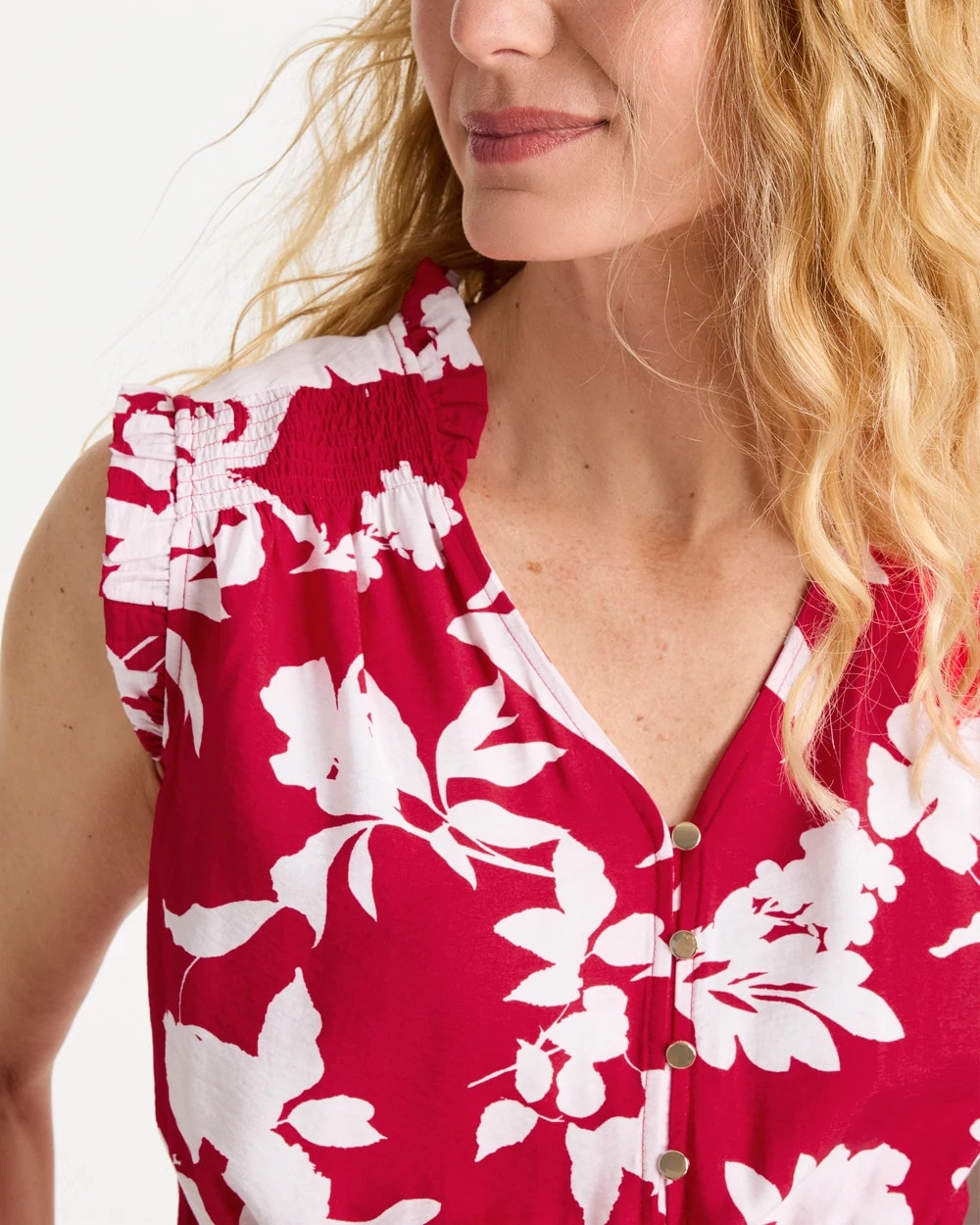 Cherry Lush Smocked Floral Maxi Dress