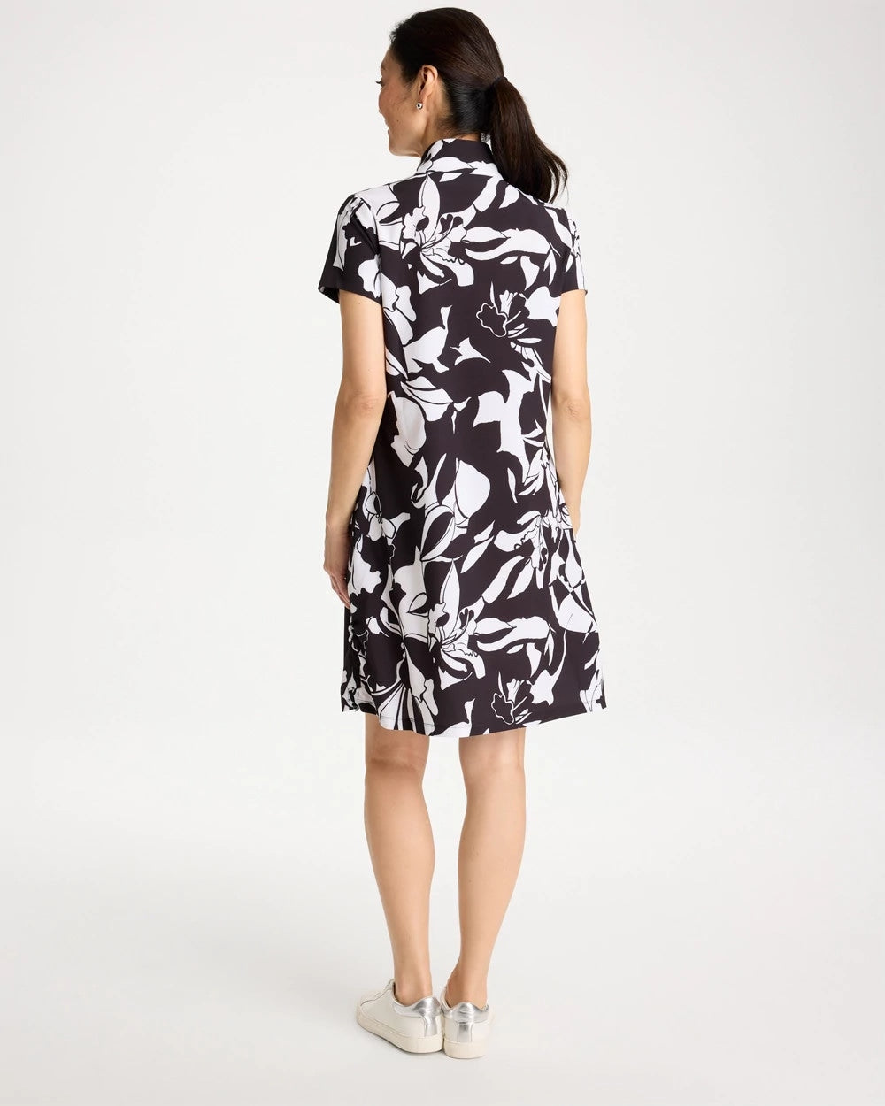 Black Zenergy® UPF Floral Nights Bungee Dress
