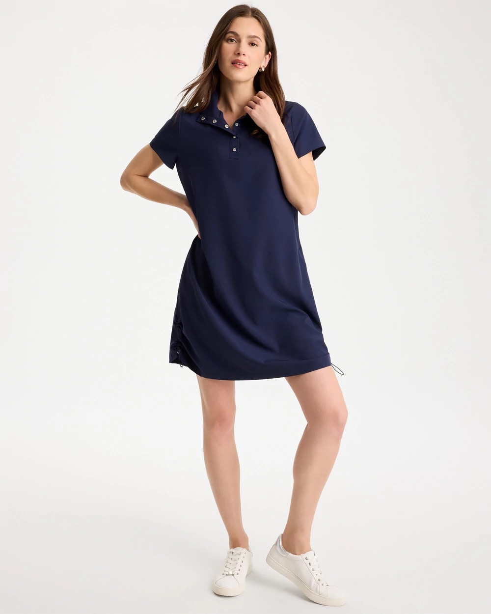 Passport Blue Zenergy® UPF Mockneck Bungee Dress
