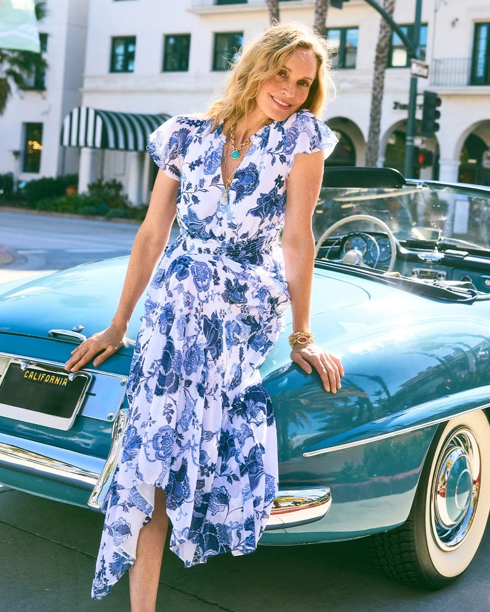 Alabaster Floral Smocked Waist Dress