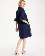Passport Blue 3D Applique Dress
