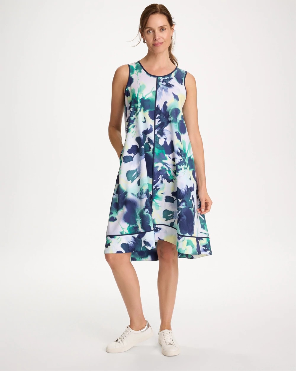 Topanga Green Zenergy® UPF Floral Midi Dress